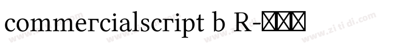 commercialscript b R字体转换